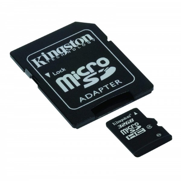 MicroSD 32GB class 4 card with SD adapter