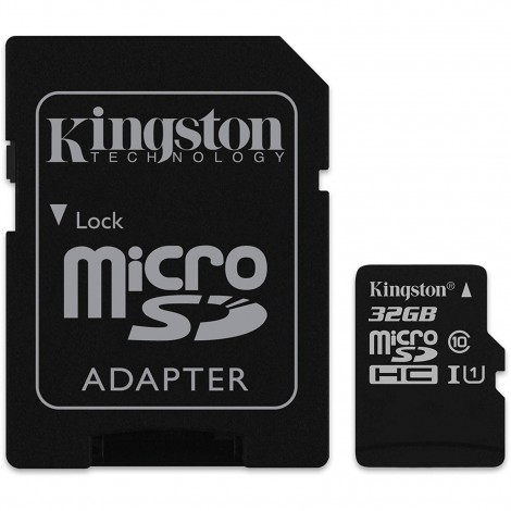 MicroSD 32GB class 4 card with SD adapter