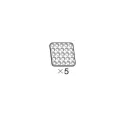 5er-Pack weiße OLLO-Platten 5x5 5er-Pack weiße OLLO-Platten 5x5