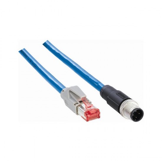 M12-RJ45 connecting cable for Sick LMS100 and TIM551 laser scanners