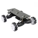 Châssis 4 roues mecanum avec suspensions Châssis 4 roues mecanum avec suspensions