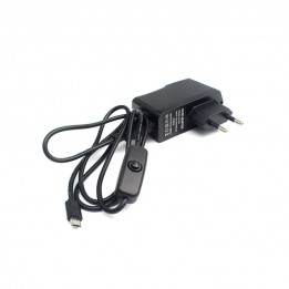 5V 2.5A EU Micro USB Power Adapter with Switch