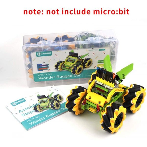 Wonder Rugged Car Kit pour micro:bit - Version jaune (carte micro:bit non incluse)