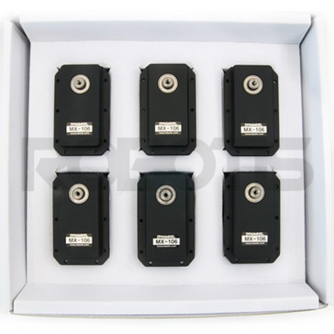 Pack of 6 Dynamixel MX-106R actuators without any accessories
