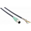 M12 Input/output cable with 12 pins for LMS511, 5m