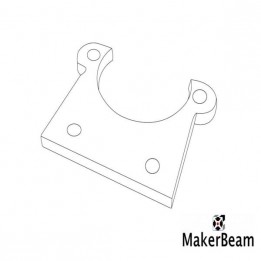 Support plat MakerBeam pour micro moteur pas-à-pas