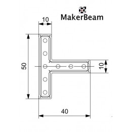 Equerre en T MakerBeam (x12)