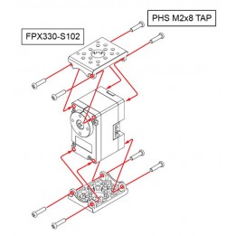 FPX330-S102 - Strukturteil und Heber für Dynamixel X330