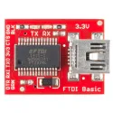 Platine de Déploiement FTDI 3,3V avec connecteur 6 broches Platine de Déploiement FTDI 3,3V avec connecteur 6 broches