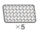 5er-Pack weiße OLLO-Platten 5x9 5er-Pack weiße OLLO-Platten 5x9