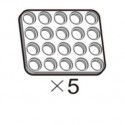 5er-Pack weiße OLLO-Platten 4x5