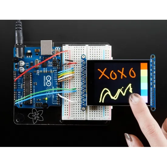 Ecran capacitif couleurs 2.8" TFT LCD avec carte et socket MicroSD Ecran capacitif couleurs 2.8" TFT LCD avec carte et socket MicroSD