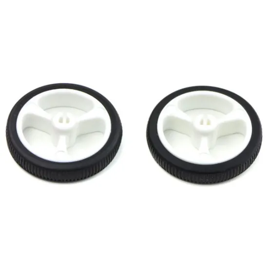 Pack de 2 roues 32x77mm pour robot mobile DIY Pack de 2 roues 32x77mm pour robot mobile DIY