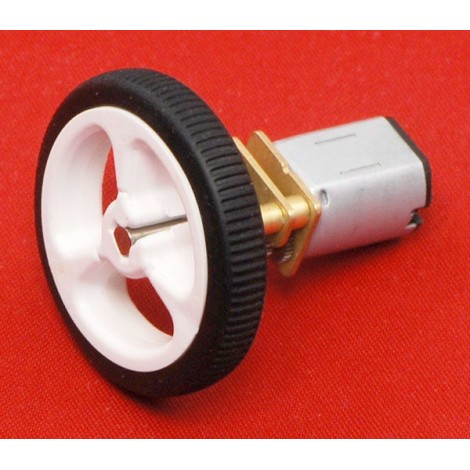 Pack de 2 roues 32x77mm pour robot mobile DIY
