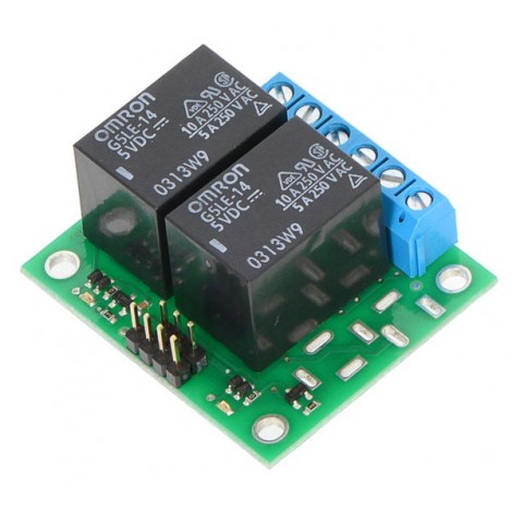 Module 2 relais inverseurs 12 Vcc pour interrupteurs SPDT (assemblé)