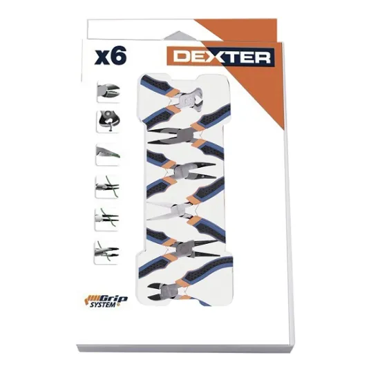 Lot de 6 mini pinces DEXTER Lot de 6 mini pinces DEXTER