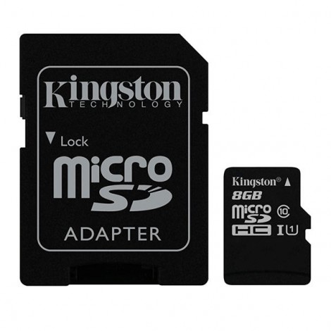 8GB Flash Memory Card (microSDHC to SD Adapter Included)