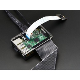 Boîtier pour carte Raspberry Pi B+ / Pi 2 / Pi 3 gris fumé, avec couvercle transparent