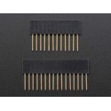 12 and 16-pin Stackable Headers for Feather Board