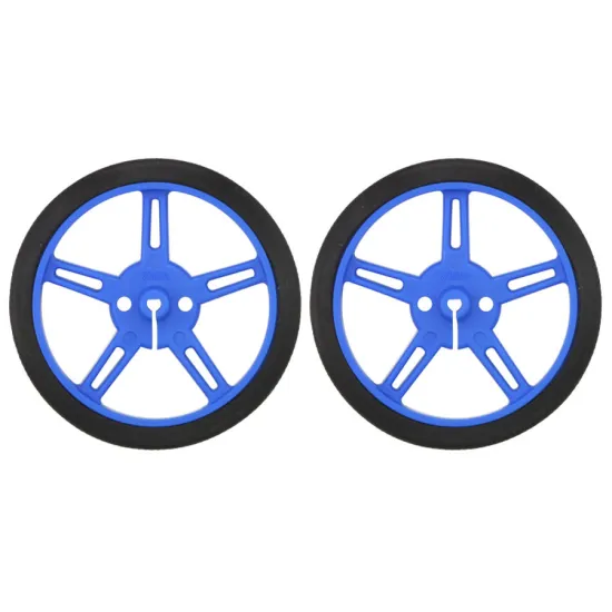 2 roues Pololu 60×8mm – bleu 2 roues Pololu 60×8mm – bleu