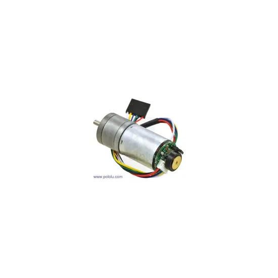 Moteur CC Métal Pololu 25Dx54L avec réducteur 75:1 et encodeur Moteur CC Métal Pololu 25Dx54L avec réducteur 75:1 et encodeur
