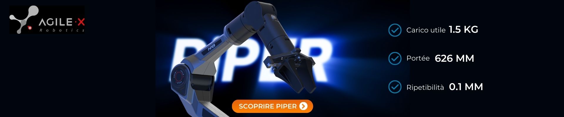 Bannière PiPER AgileX Robotics