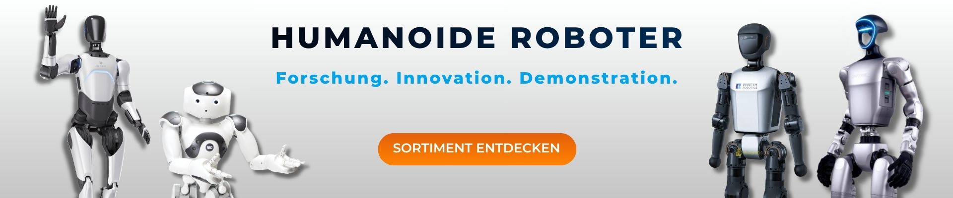 Banner „Humanoide Roboter“ auf der Startseite 