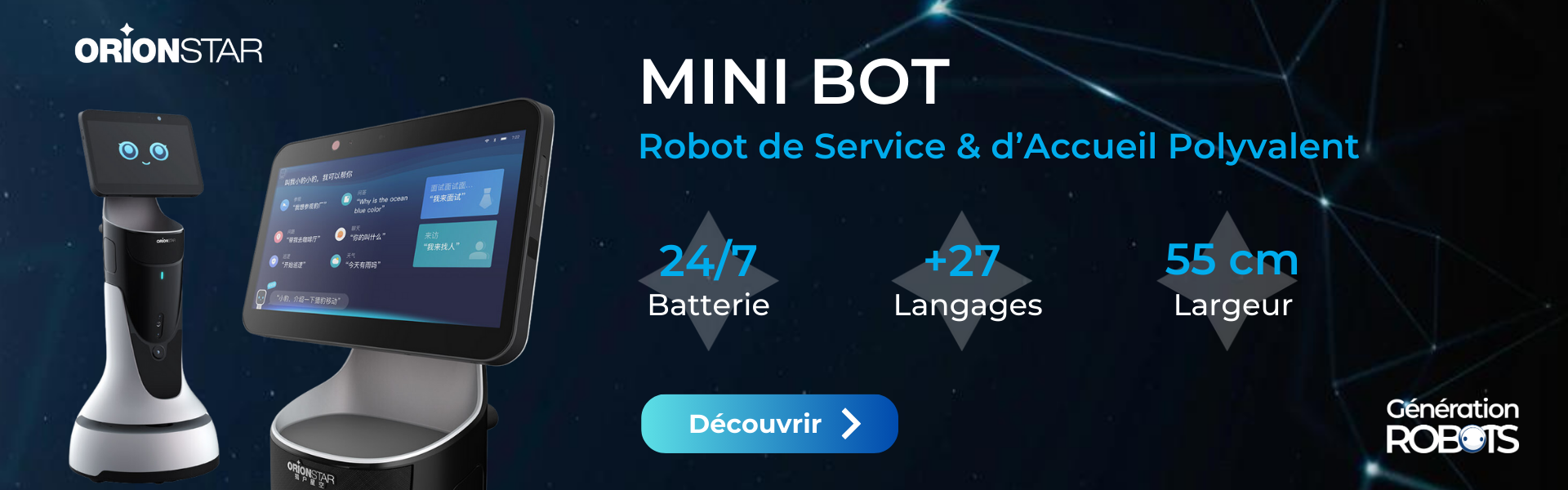 Bannière Mini Bot - OrionStar Robotics