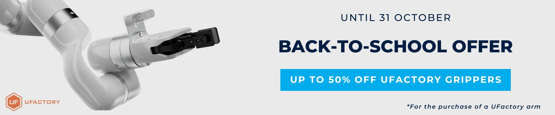 Banner UFactory - Back to school offer