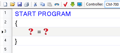 Assigning values in RoboPlus Task for the Dynamixel actuators