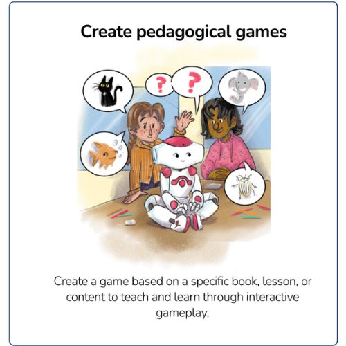 Nao Activites - Create pedagogical games