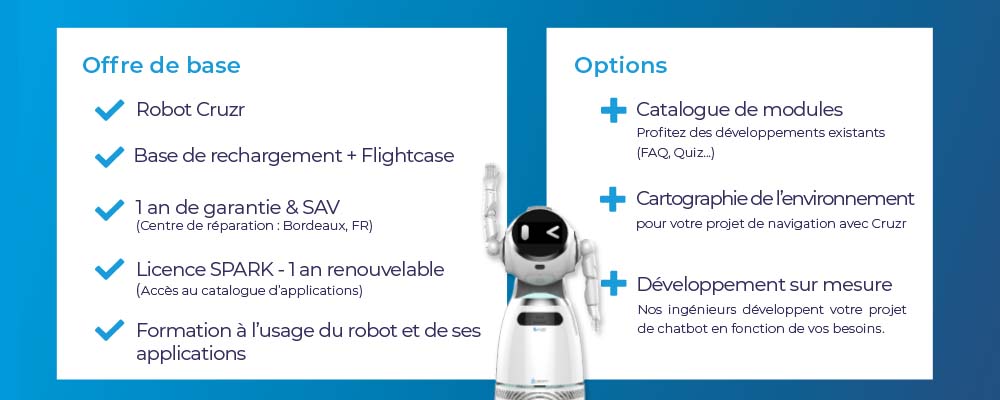 offre robot de service cruzr et logiciel SPARK