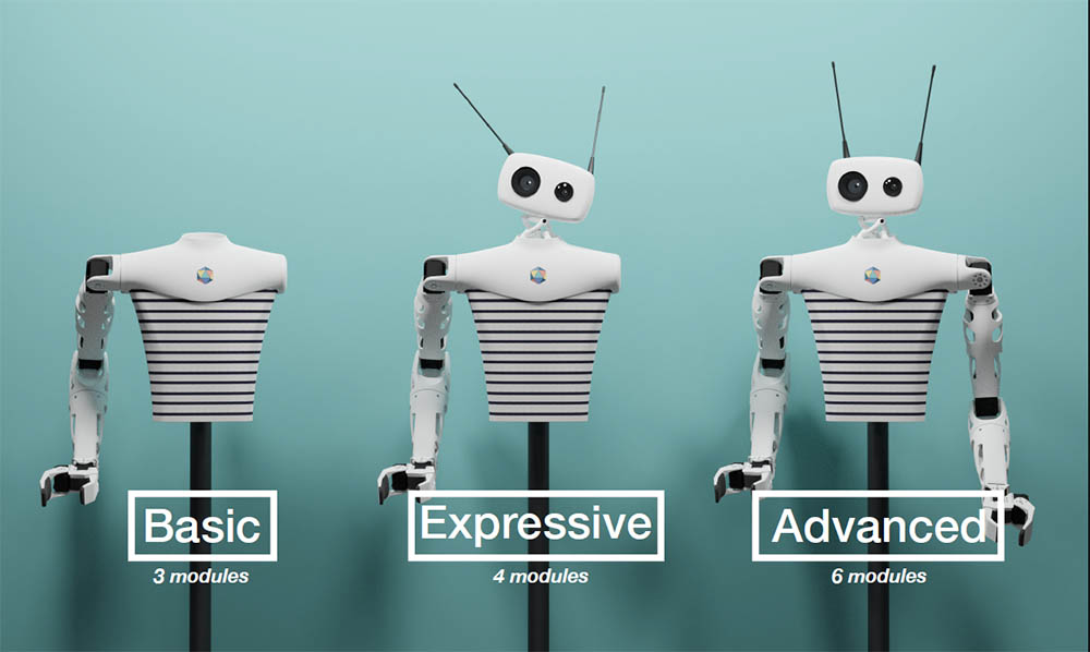 Robot humanoïde modulable open-source Reachy : version Basic, Expressive, Advanced