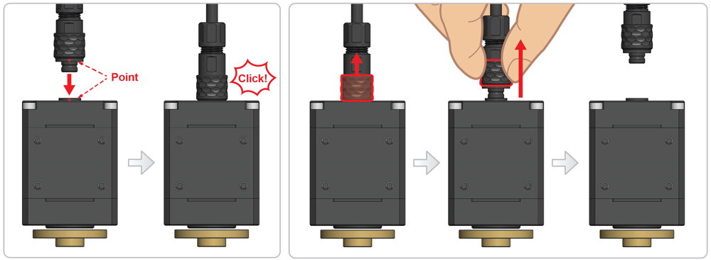 So verkabeln Sie den Servomotor Dynamixel XW540-T140-R