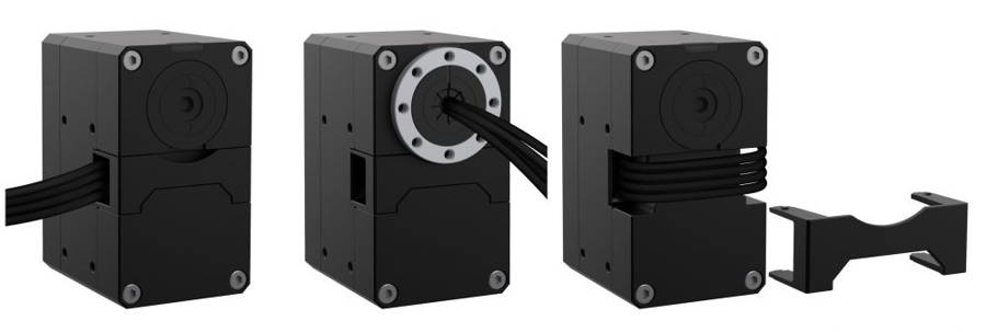 Cable routing for Dynamixel actuators X series