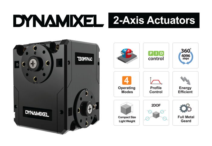 Servomotor Dynamixel mit Doppelachse 2XL430-W250-T: Höhepunkte