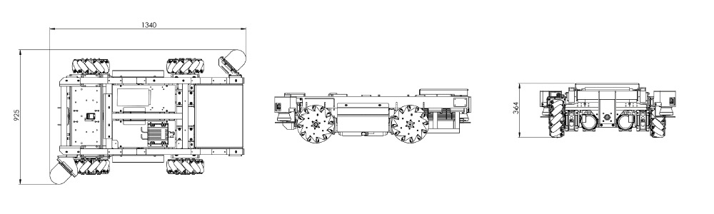 Schematics of the TC200 ROS mobile robot