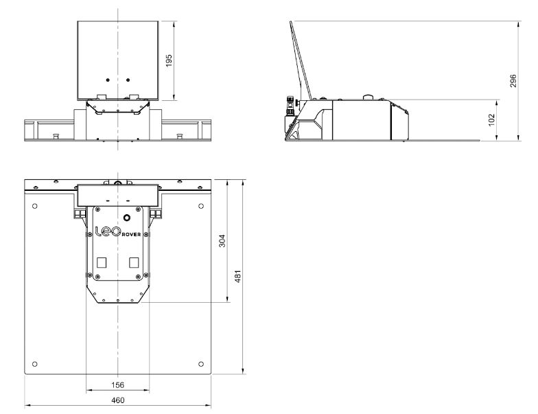 Dimensions Docking Station Leo Rover