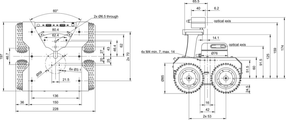 ROSBot 2R Husarion Technical Diagram