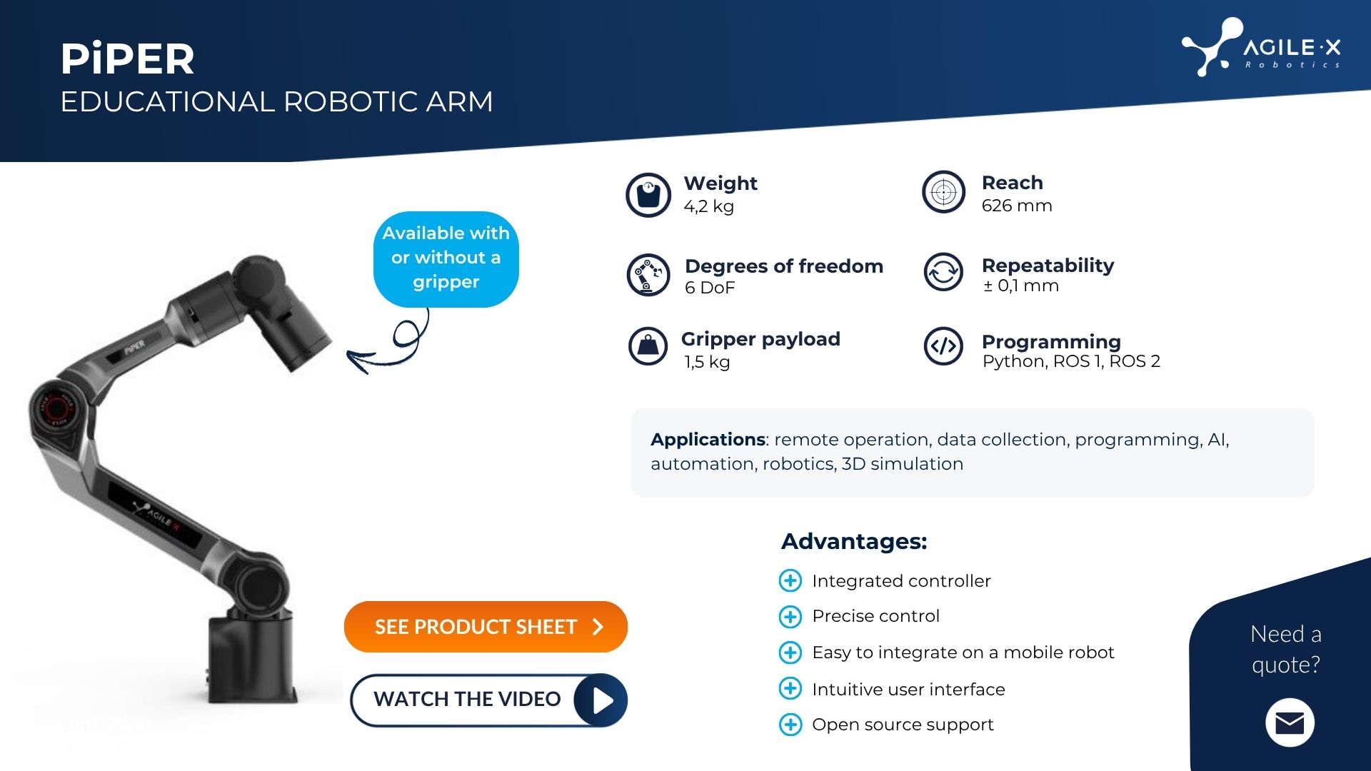 Slide guide robotic arms