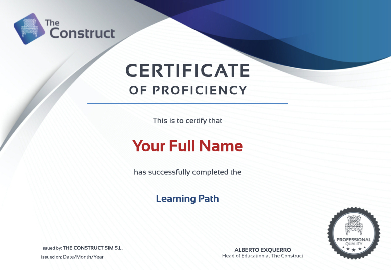 The Construct - Certificate of Achievment